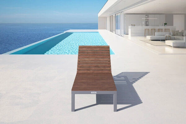 VILLANA Gartenliege, Alu / FSC-Akazienholz, 200 X 70 X 33 Cm, 4-Stufen Verstellbar 3 VILLANA Gartenliege, Alu / FSC-Akazienholz, 200 X 70 X 33 Cm, 4-Stufen Verstellbar - Image 2