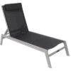 VILLANA Gartenliege, Silber/schwarz, Aluminium/Textil, 198 X 60 X 32 Cm, Verstellbar 1 VILLANA Gartenliege, Silber/schwarz, Aluminium/Textil, 198 X 60 X 32 Cm, Verstellbar -Grüne Freude 1 13400.jpg