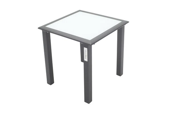 VILLANA Beistelltisch, Anthrazit/weiß, Alu/Sicherheitsglas, 45 X 45 X 45 Cm 3 VILLANA Beistelltisch, Anthrazit/weiß, Alu/Sicherheitsglas, 45 X 45 X 45 Cm