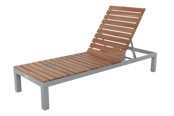 VILLANA Gartenliege, Alu / FSC-Akazienholz, 200 X 70 X 33 Cm, 4-Stufen Verstellbar 5 VILLANA Gartenliege, Alu / FSC-Akazienholz, 200 X 70 X 33 Cm, 4-Stufen Verstellbar - Image 4