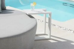 OUTFLEXX Beistelltisch, Weiß, Aluminium, 48 X 32 X 53 Cm, U-Form