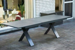 HARTMAN Exklusivmodell Xanadu Ausziehtisch, Xerix, Alu / Glaskeramik, 220/280 X 100 Cm, X-Gestell