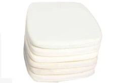 OUTFLEXX 6er-Set Sitzkissen Für Esstischgarnituren, Creme-weiß, Wasserabweisend