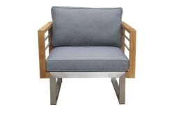 OUTFLEXX Sessel, Natur / Grau, FSC-Teak / Edelstahl / Olefin, 79x74x64 Cm 14 OUTFLEXX Sessel, Natur / Grau, FSC-Teak / Edelstahl / Olefin, 79x74x64 Cm -Grüne Freude 21654 7.JPG