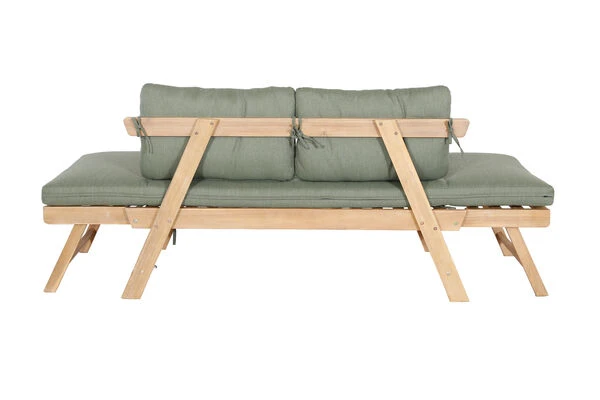 OUTFLEXX Lounge/Liege, FSC Akazie, Teakoptik, 192x70x60cm, Inkl. Polster, Grün 9 OUTFLEXX Lounge/Liege, FSC Akazie, Teakoptik, 192x70x60cm, Inkl. Polster, Grün - Image 7