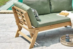 OUTFLEXX Lounge/Liege, FSC Akazie, Teakoptik, 192x70x60cm, Inkl. Polster, Grün 12 OUTFLEXX Lounge/Liege, FSC Akazie, Teakoptik, 192x70x60cm, Inkl. Polster, Grün -Grüne Freude 22356 4.jpg