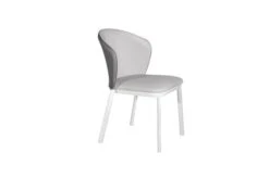 OUTFLEXX® Dining Sessel, Weiß/grau, Alu/Sling-Textilene, 58x58x82 cm