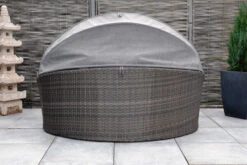 OUTFLEXX Sonneninsel, Grau, Polyrattan/Olefin, 187x146x75/131, Verstellbares Dach 15 OUTFLEXX Sonneninsel, Grau, Polyrattan/Olefin, 187x146x75/131, Verstellbares Dach -Grüne Freude 23404 4.jpg