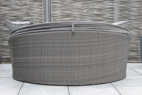 OUTFLEXX Sonneninsel, Grau, Polyrattan/Olefin, 187x146x75/131, Verstellbares Dach 9 OUTFLEXX Sonneninsel, Grau, Polyrattan/Olefin, 187x146x75/131, Verstellbares Dach - Image 7