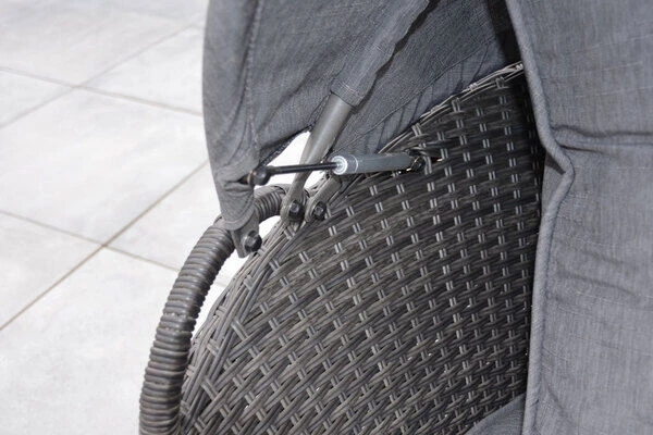 OUTFLEXX Sonneninsel, Grau, Polyrattan/Olefin, 187x146x75/131, Verstellbares Dach 10 OUTFLEXX Sonneninsel, Grau, Polyrattan/Olefin, 187x146x75/131, Verstellbares Dach - Image 8