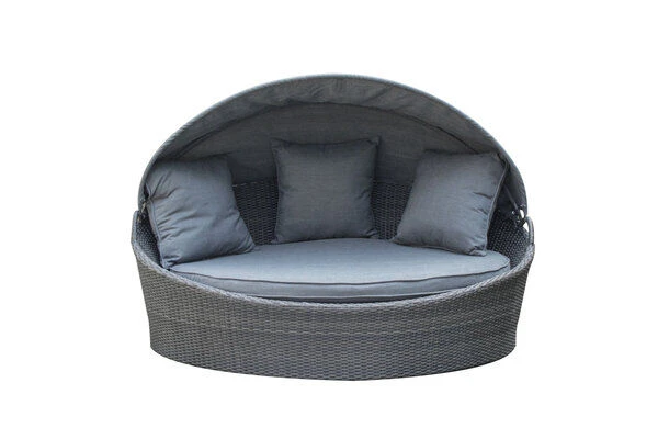 OUTFLEXX Sonneninsel, Grau, Polyrattan/Olefin, 187x146x75/131, Verstellbares Dach 11 OUTFLEXX Sonneninsel, Grau, Polyrattan/Olefin, 187x146x75/131, Verstellbares Dach - Image 9