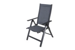 OUTFLEXX Multipositionssessel, Anthrazit/grau, Alu/Textilene, 70x58x106cm