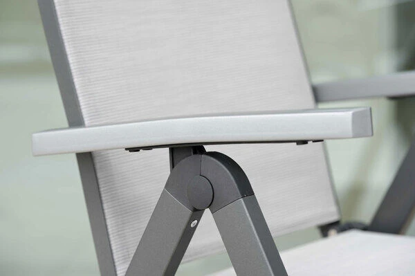 STERN New Top Klappsessel, Anthrazit/silber, Aluminium/Textil, 75x60x113 Cm, Rückenlehne Verstellbar, Klappbar 5 STERN New Top Klappsessel, Anthrazit/silber, Aluminium/Textil, 75x60x113 Cm, Rückenlehne Verstellbar, Klappbar - Image 3