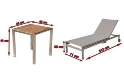 OUTFLEXX 2er-Set Rollliege, Taupe, Edelstahl/Teak, 212x71x36cm, Mit Beistelltisch 45x45cm -Grüne Freude 5 14171.jpg