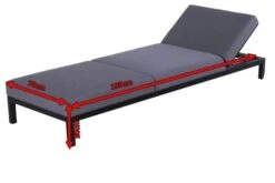 HARTMAN Adam Gartenliege, Flanelle, Alu/Sunbrella, 195x70x30cm, Rückenlehne Verstellbar, Inkl. Kopfkissen -Grüne Freude 5 18732.jpg