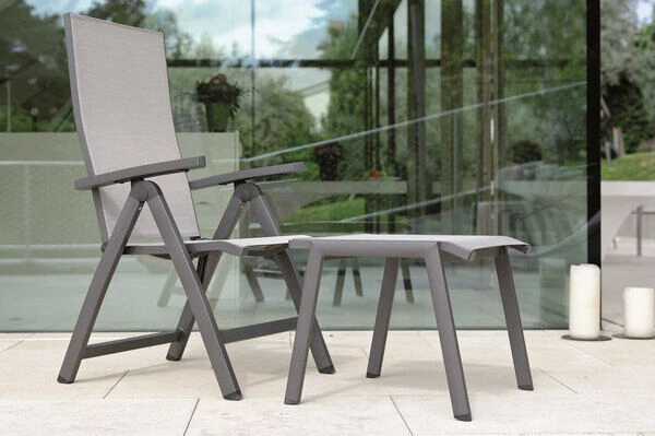 STERN New Top Klappsessel, Anthrazit/silber, Aluminium/Textil, 75x60x113 Cm, Rückenlehne Verstellbar, Klappbar 9 STERN New Top Klappsessel, Anthrazit/silber, Aluminium/Textil, 75x60x113 Cm, Rückenlehne Verstellbar, Klappbar - Image 7