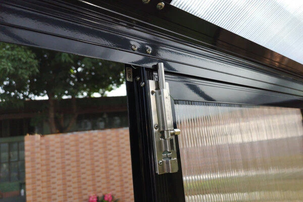 OUTFLEXX Gewächshaus, Schwarz, Alu/Polycarbonat, 295x295x270 Cm, Pulverbeschichtet 9 OUTFLEXX Gewächshaus, Schwarz, Alu/Polycarbonat, 295x295x270 Cm, Pulverbeschichtet - Image 7